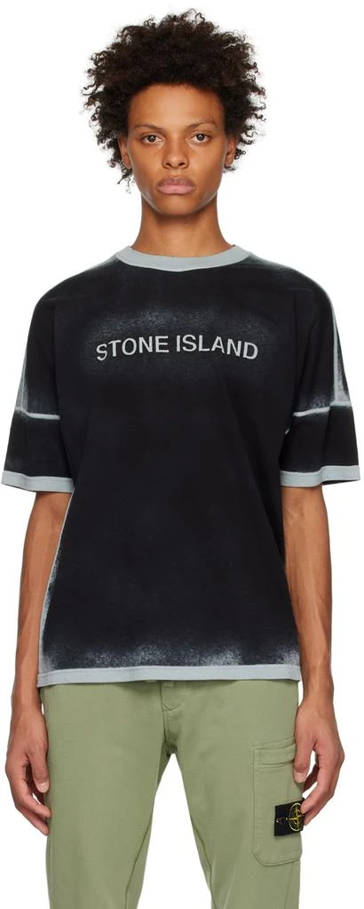 商品Stone Island|Navy Spray Painted T-Shirt,价格¥1288,第1张图片