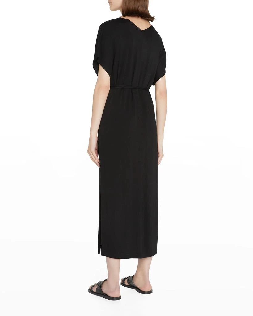 商品Vince|Double V-Neck Belted Midi Dress,价格¥1045,第4张图片详细描述