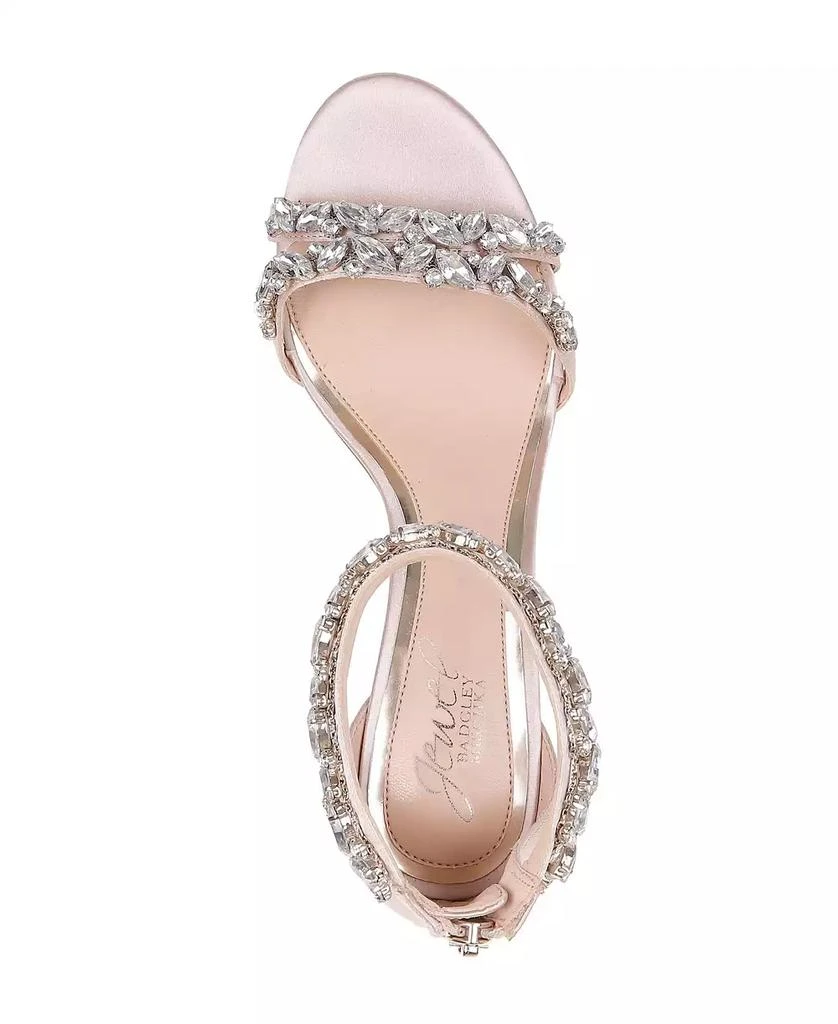 商品Badgley Mischka|Women's Caroline Embellished Ankle Strap Evening Sandals,价格¥561,第4张图片详细描述