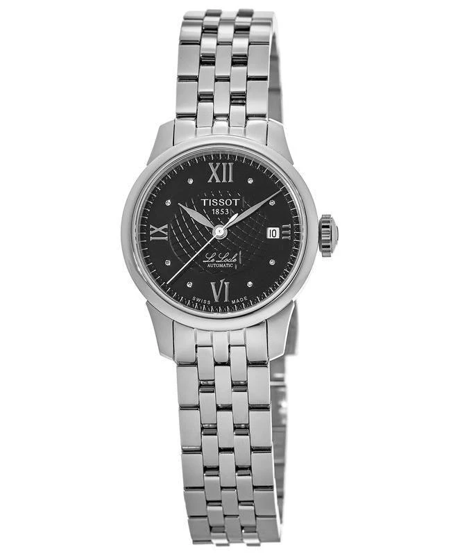 商品Tissot|Tissot Le Locle Automatic Black Diamond Dial Steel Women's Watch T41.1.183.56,价格¥2110,第1张图片