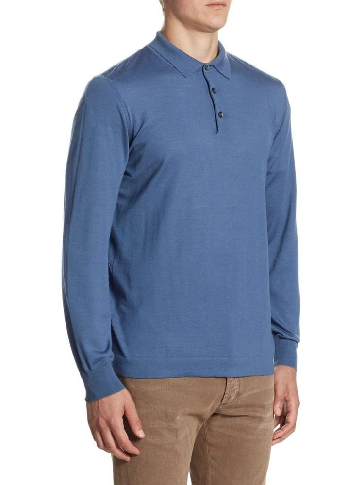 商品Brunello Cucinelli|Cotton Polo Sweater,价格¥3731,第3张图片详细描述