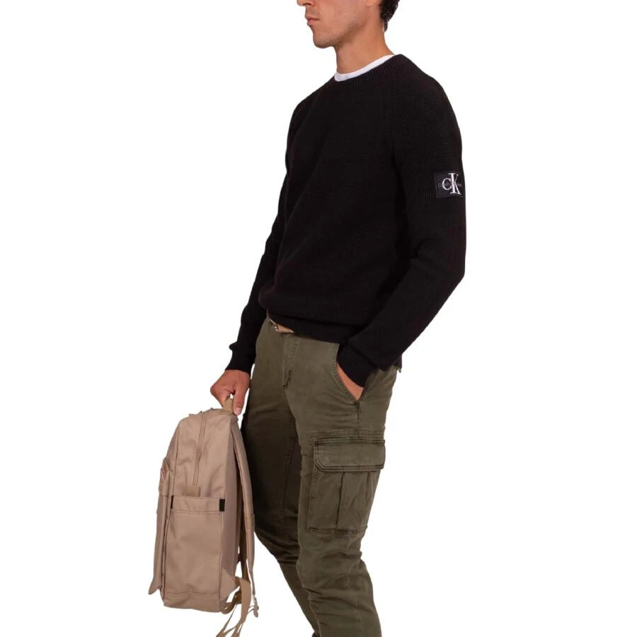 商品Calvin Klein|男士华夫格棉质徽章套头衫,价格¥308,第2张图片详细描述