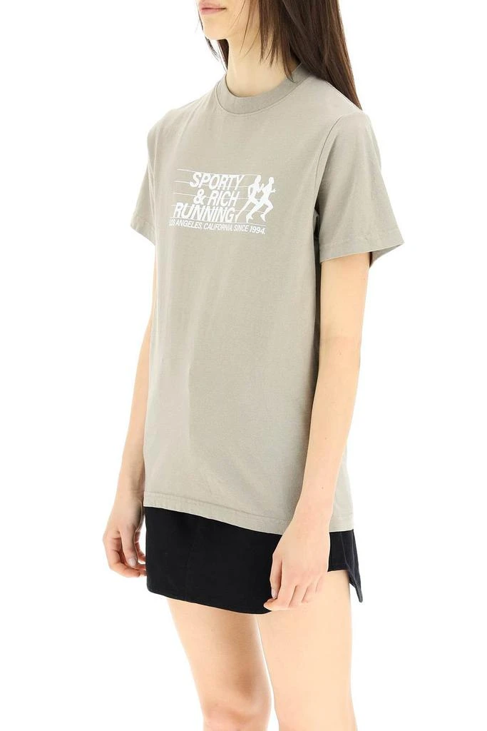 商品Sporty & Rich|Sporty & Rich Logo-Printed Crewneck T-Shirt,价格¥180,第4张图片详细描述