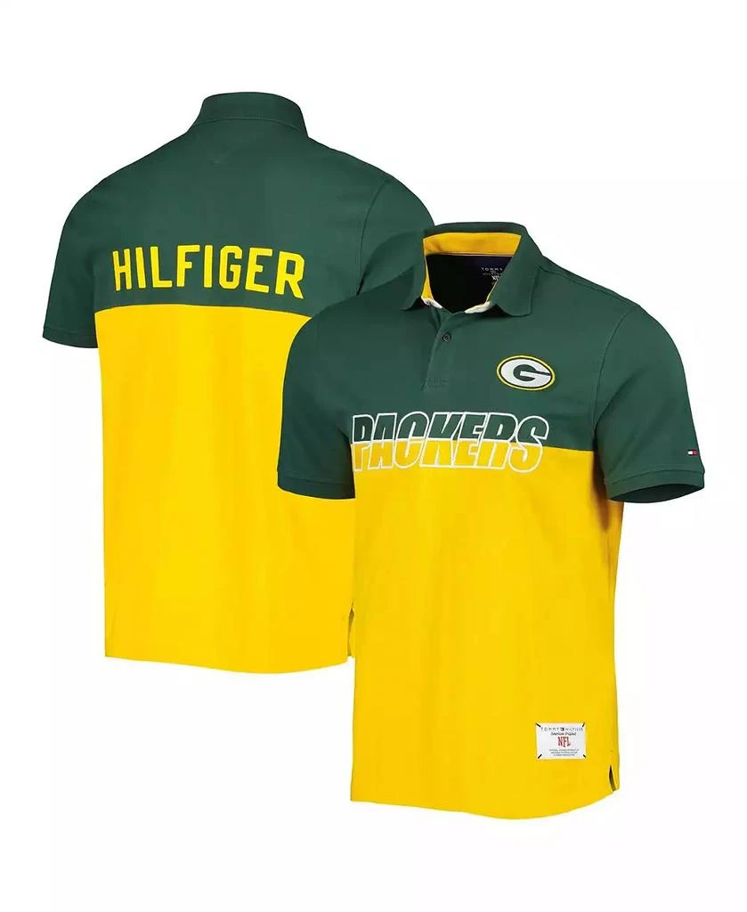 商品Tommy Hilfiger|Men's Gold, Green Green Bay Packers Color Block Polo Shirt,价格¥420,第1张图片