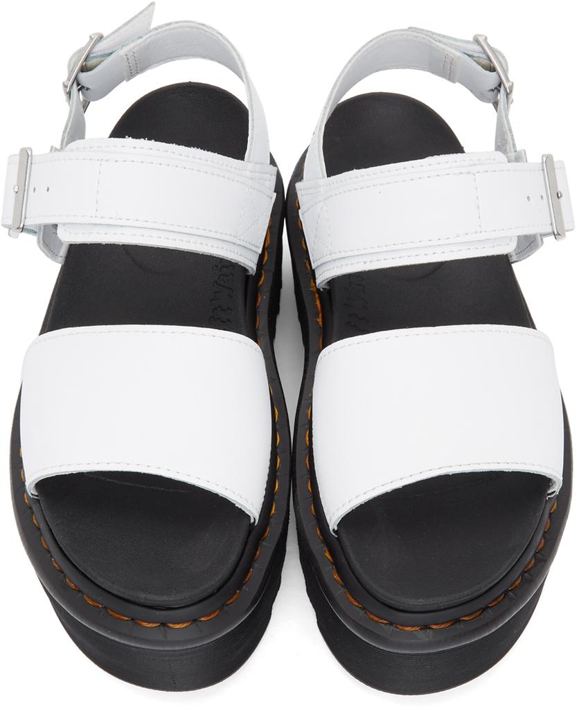 White Voss Quad Strap Platform Sandals商品第5张图片规格展示