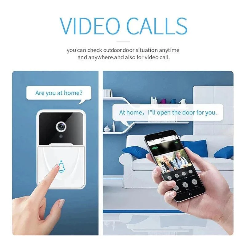商品PROXXI|Wireless Security Wifi Smart Doorbell Intercom Video Camera Bell Chime Door Ring,价格¥281,第2张图片详细描述