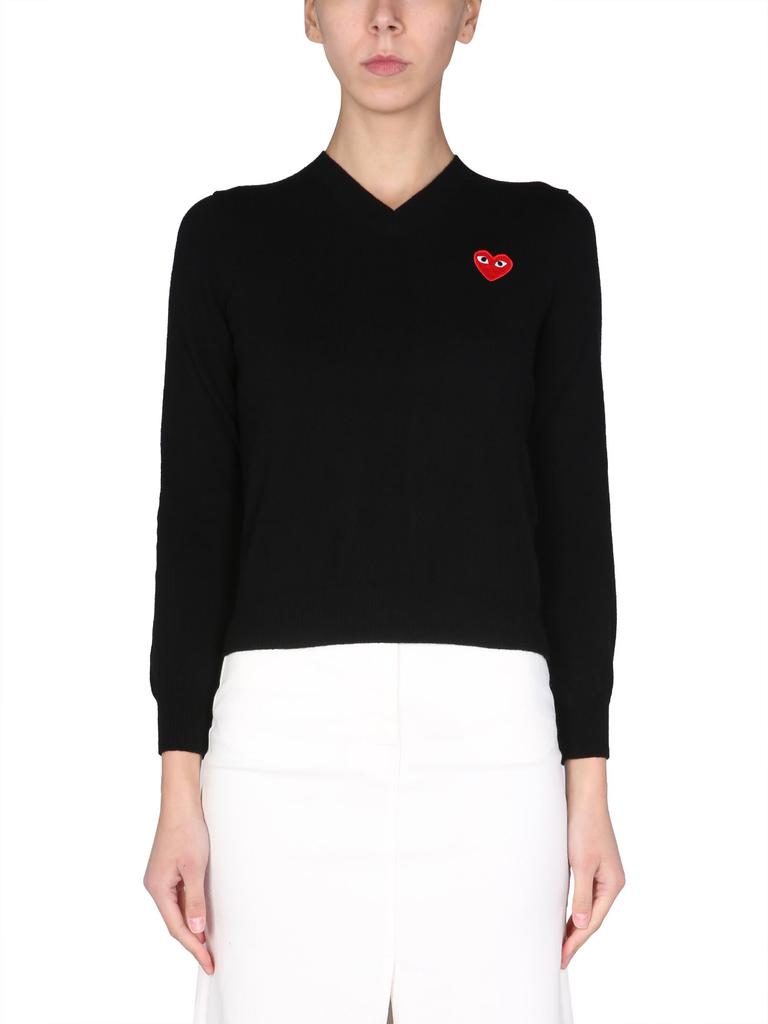 Comme des Garçons Play Jersey With heart Logo Patch商品第1张图片规格展示