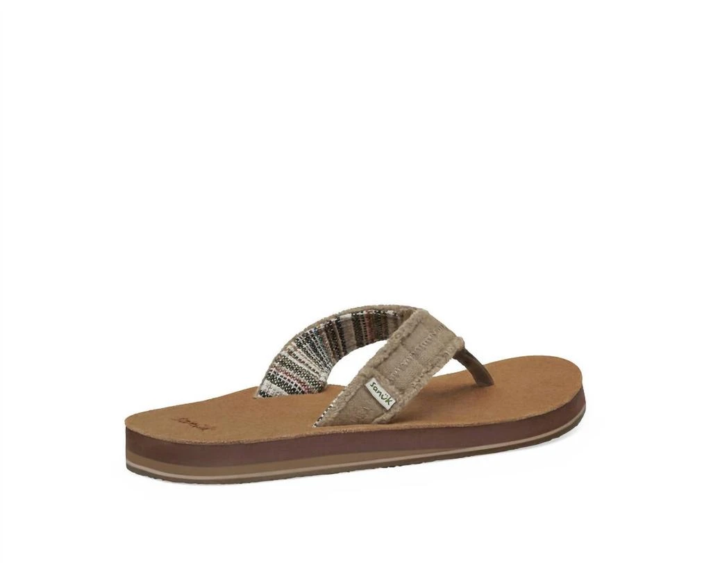 商品Sanuk|Men'S Fraid Not Soft Top Flip Flop in Natural,价格¥366,第3张图片详细描述
