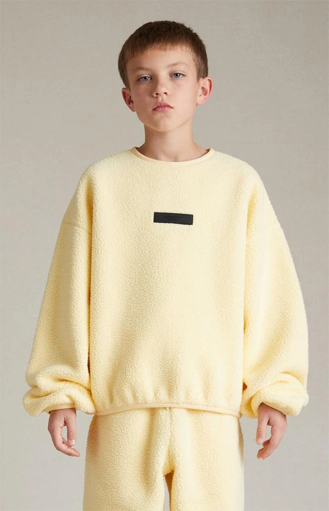 商品Essentials|Essentials Garden Yellow Polar Fleece Crew Neck Sweatshirt,价格¥502,第1张图片