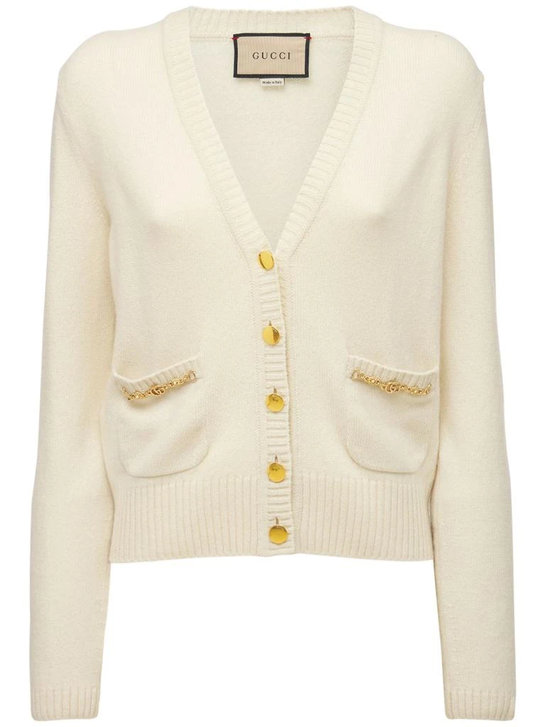 商品Gucci|Cashmere Knit Cardigan W/ Horsebit,价格¥17593,第1张图片