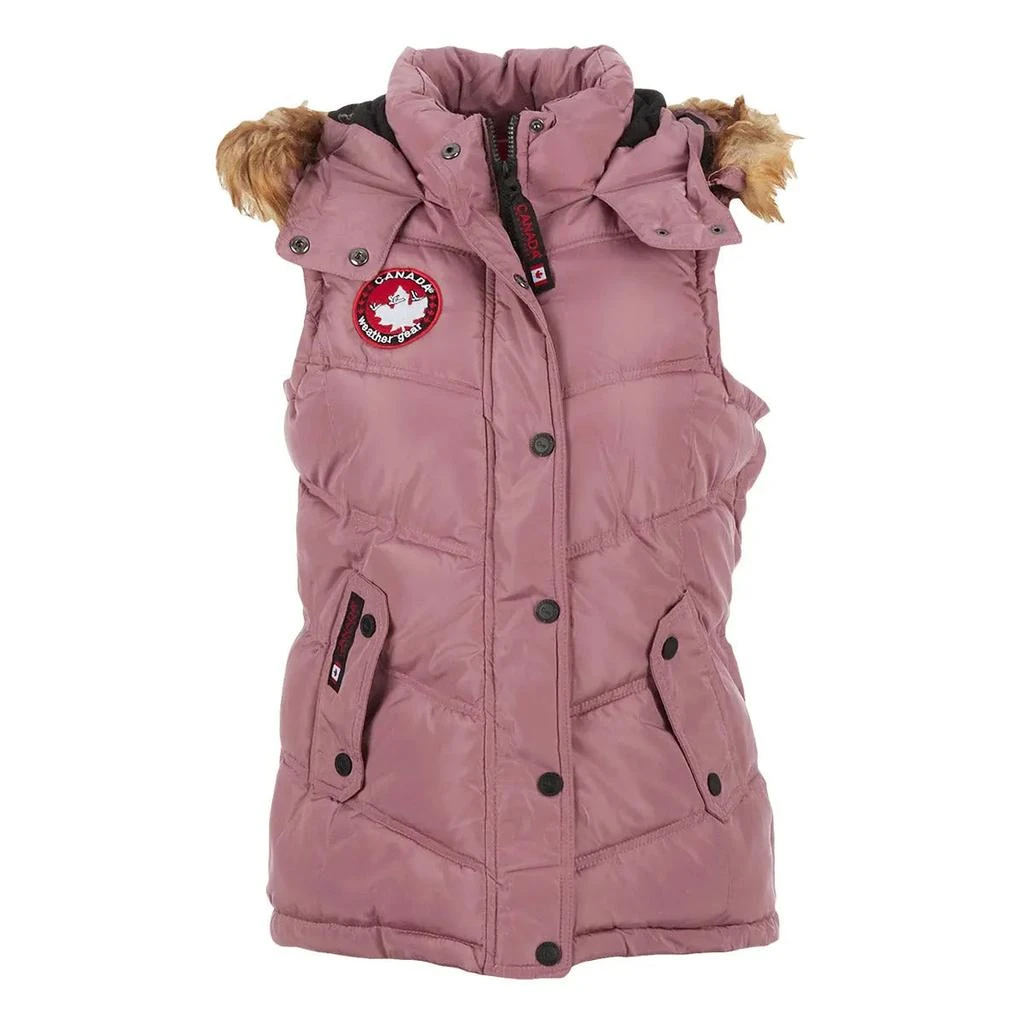 商品Canada Weather Gear|Canada Weather Gear Women's Puffer Vest with Faux Fur Trim Hood,价格¥456,第4张图片详细描述