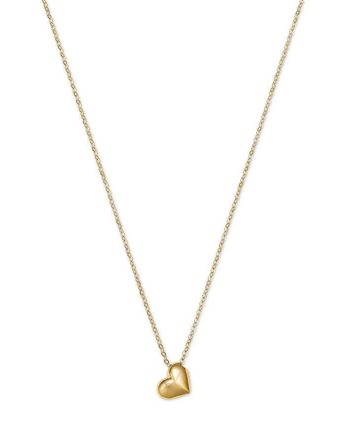 商品Moon & Meadow|14K Yellow Gold Puff Heart Pendant Necklace, 18",价格¥1854,第2张图片详细描述