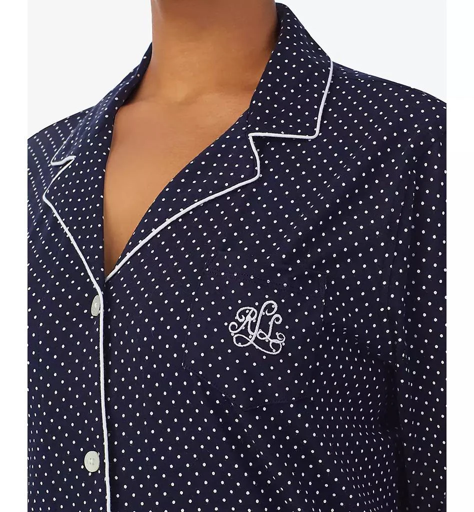 商品Ralph Lauren|Plus Size Button-Front Top and Pants Pajama Set,价格¥541,第3张图片详细描述