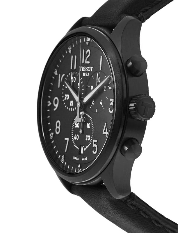 商品Tissot|Tissot Chrono XL Vintage Black Dial Leather Strap Men's Watch T116.617.36.052.00,价格¥2264,第3张图片详细描述