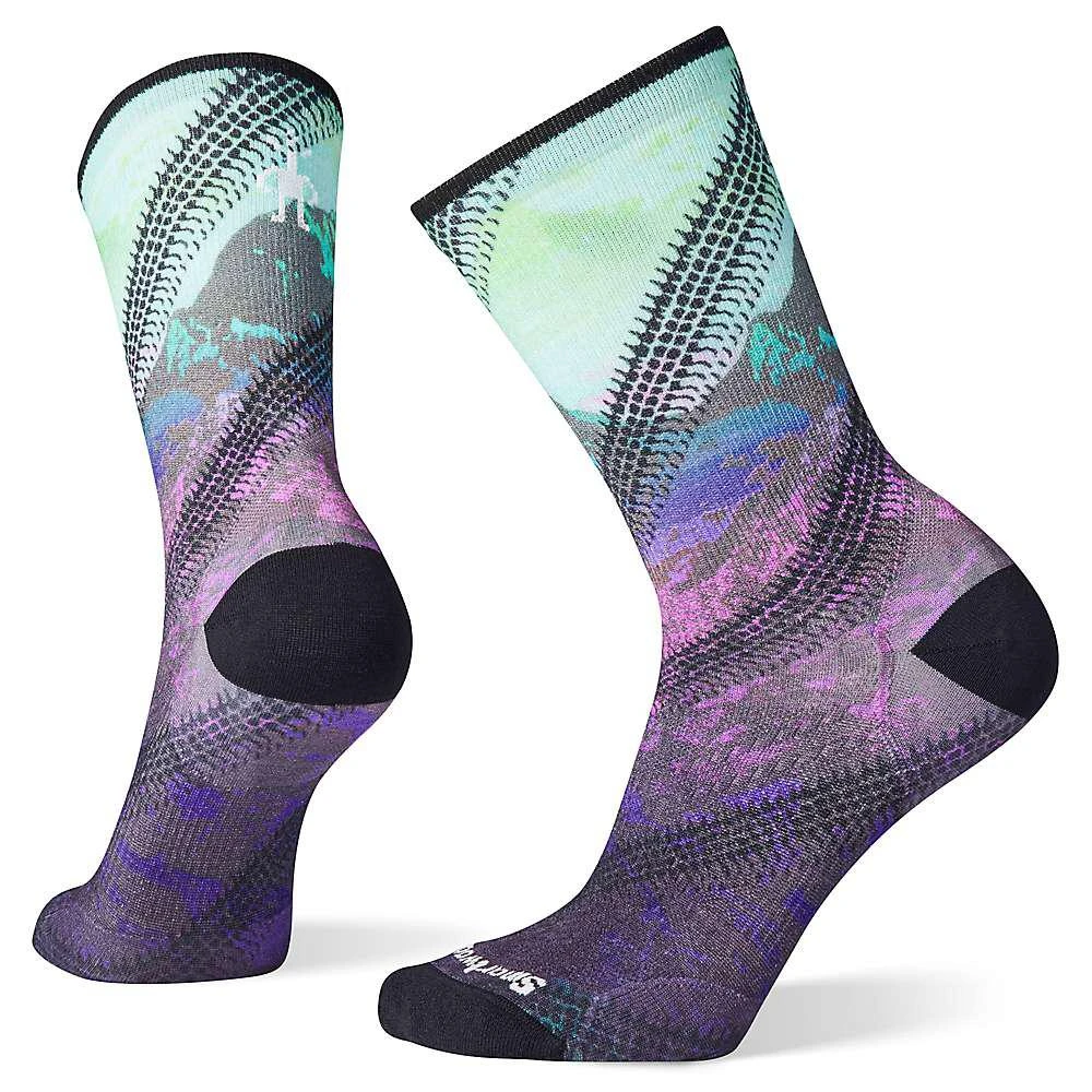 商品SmartWool|Women's Cycle Zero Cushion Mountain Printed Crew Sock,价格¥112,第1张图片