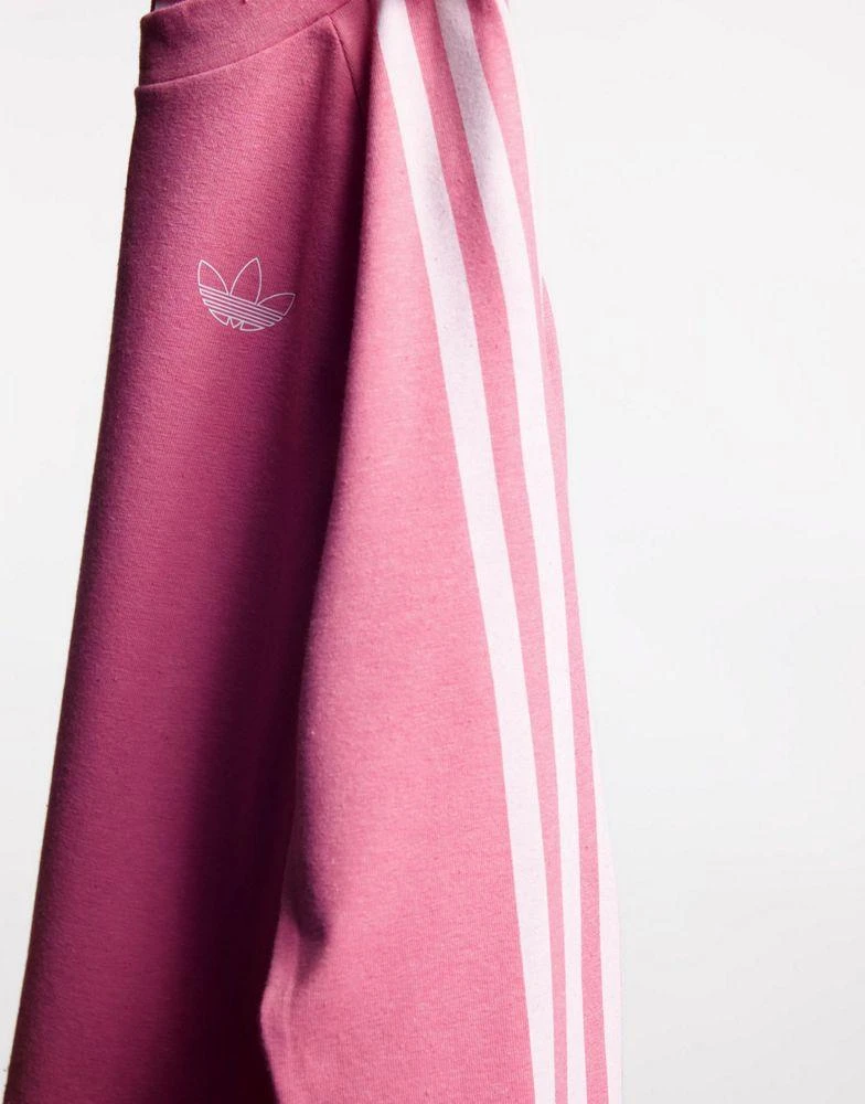 商品Adidas|adidas Originals Fakten three stripe logo fitted long sleeve top in hazy rose,价格¥170,第4张图片详细描述