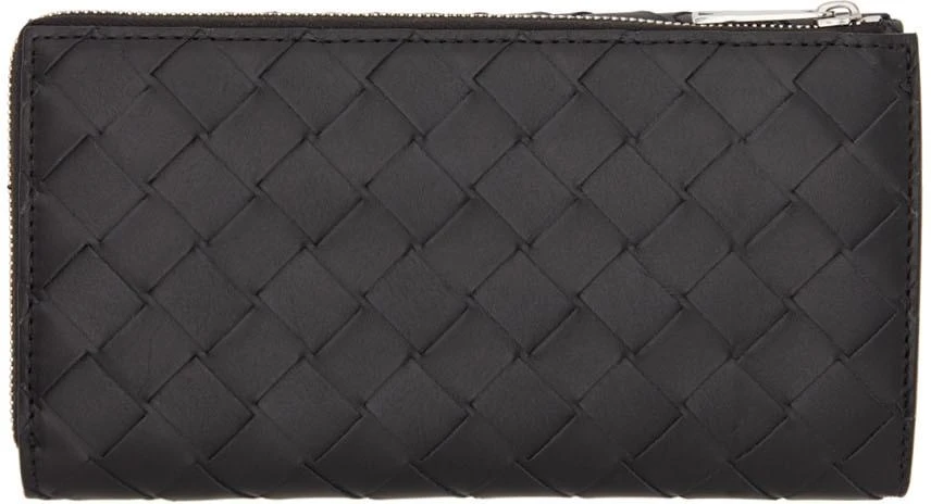 商品Bottega Veneta|黑色 Intrecciato 双折钱包,价格¥9979,第2张图片详细描述