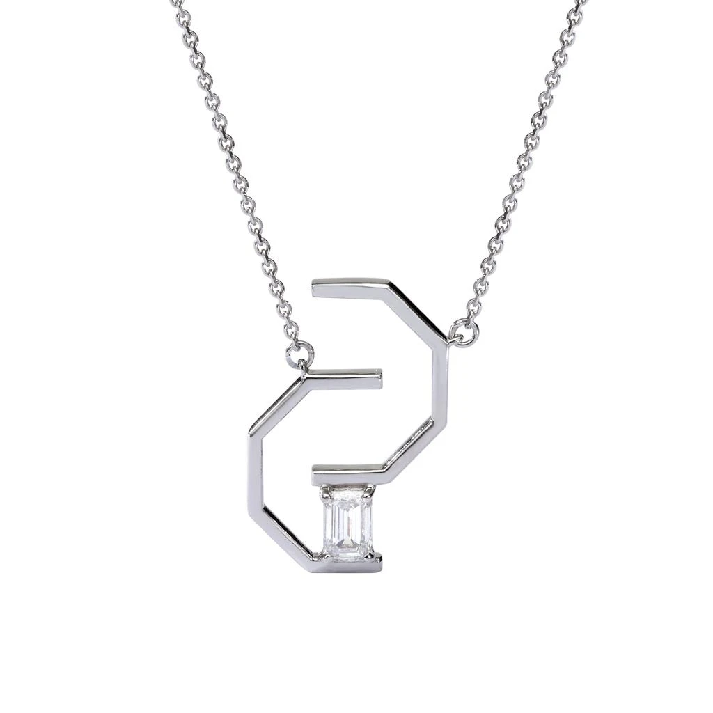 商品AME|Âme Angles 18K White Gold, Lab-Grown Diamond 0.60ct. tw. Signature Pendant Necklace,价格¥11065,第1张图片