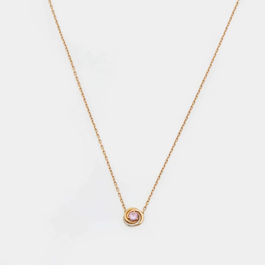 商品[二手商品] Cartier|Cartier Trinity Pink Sapphire 18k Three Tone Gold Necklace,价格¥7888,第1张图片