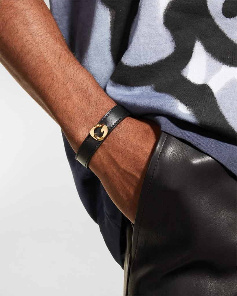 商品Givenchy|Men's G-Chain Golden Leather Bracelet,价格¥2478,第2张图片详细描述