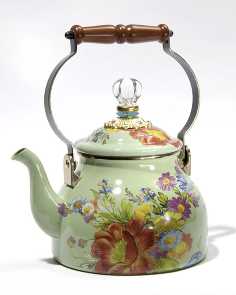 商品MacKenzie-Childs|Flower Market Green Two-Quart Tea Kettle,价格¥1143,第1张图片