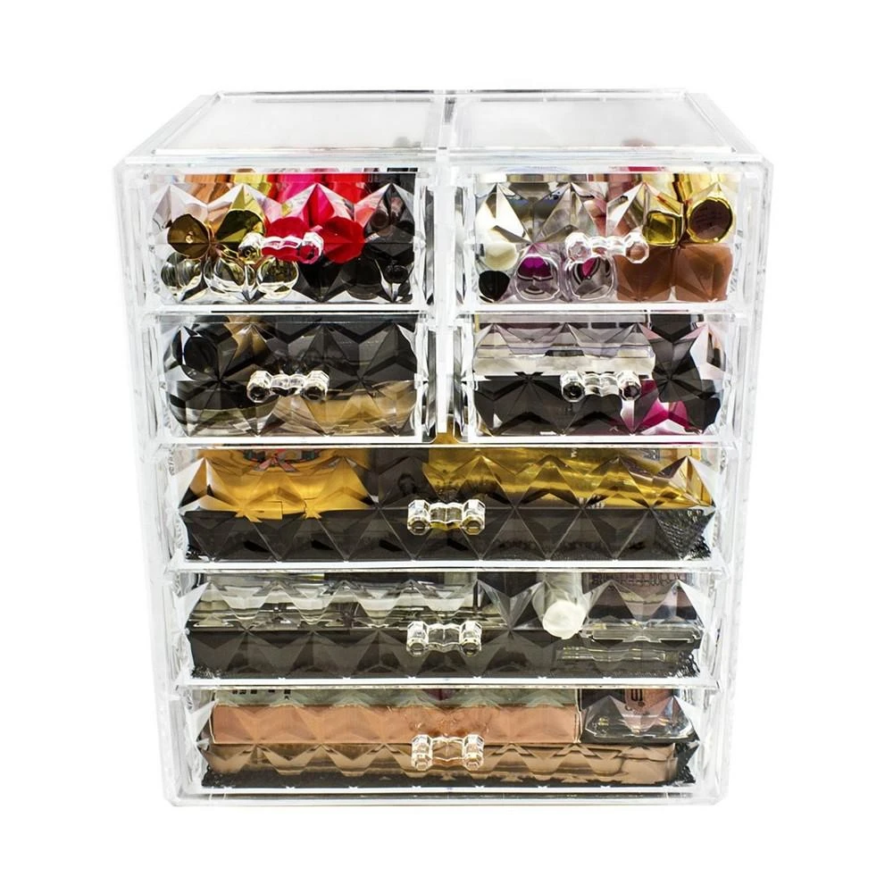 Cosmetic Makeup and Jewelry Storage Case Display - 3 Large 4 Small Drawers 商品