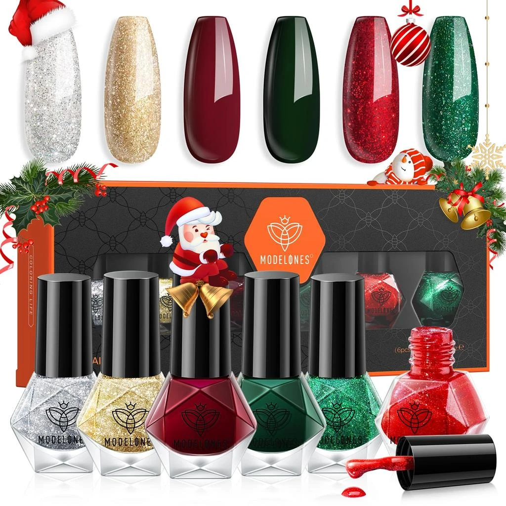 商品[国内直发] MODELONES|Merry Christmas - 6 Colors Nail Polish Set,价格¥142,第1张图片