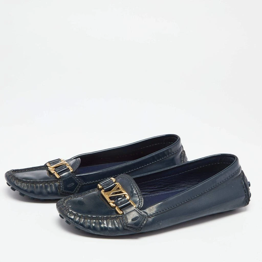 商品[二手商品] Louis Vuitton|Louis Vuitton Midnight Blue Patent Leather Oxford Loafers Size 36.5,价格¥2623,第2张图片详细描述