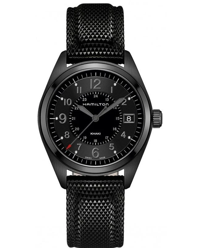 商品Hamilton|Hamilton Khaki Field Black Dial Black Rubber Strap Men's Watch H68401735,价格¥3401,第1张图片