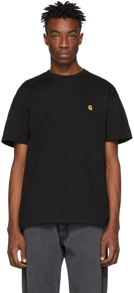 商品Carhartt WIP|Black & Gold Chase T-Shirt T恤,价格¥260,第1张图片