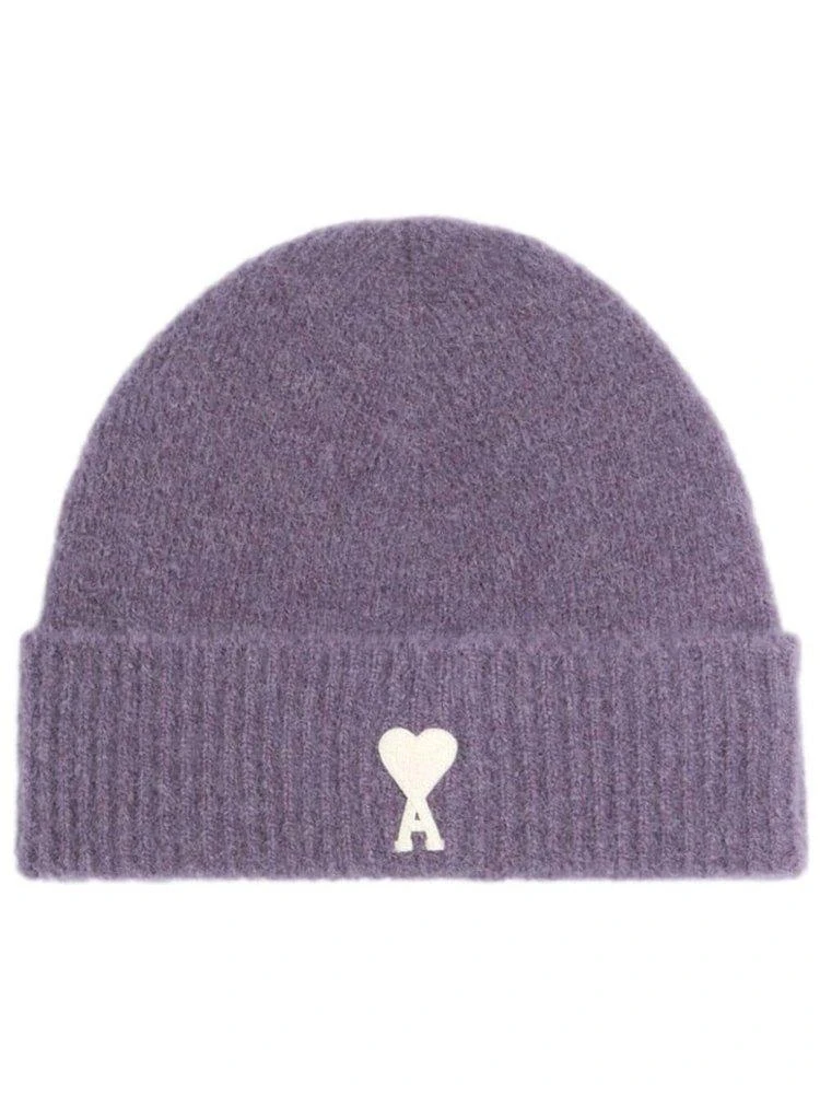 商品AMI|AMI Paris Logo-Patch Knitted Beanie,价格¥903,第1张图片