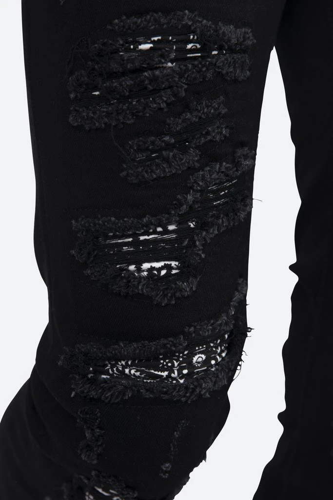 X165 Paisley Skinny Denim - Black/Black 商品
