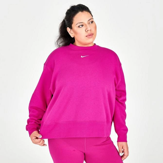 商品NIKE|Women's Nike Sportswear Collection Essentials Fleece Crewneck Sweatshirt (Plus Size),价格¥522,第3张图片详细描述