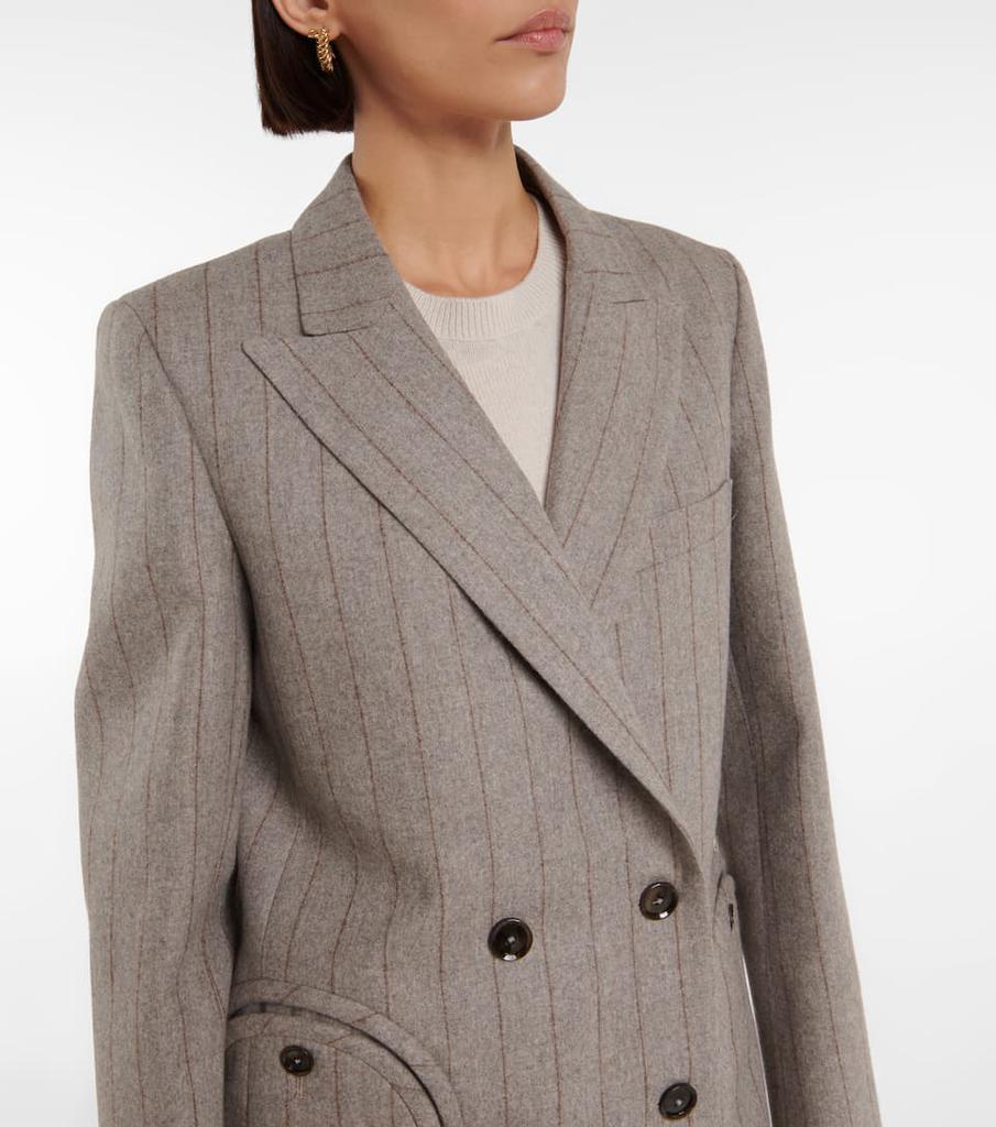 商品BLAZÉ MILANO|细条纹羊毛混纺西装式外套,价格¥8015,第6张图片详细描述