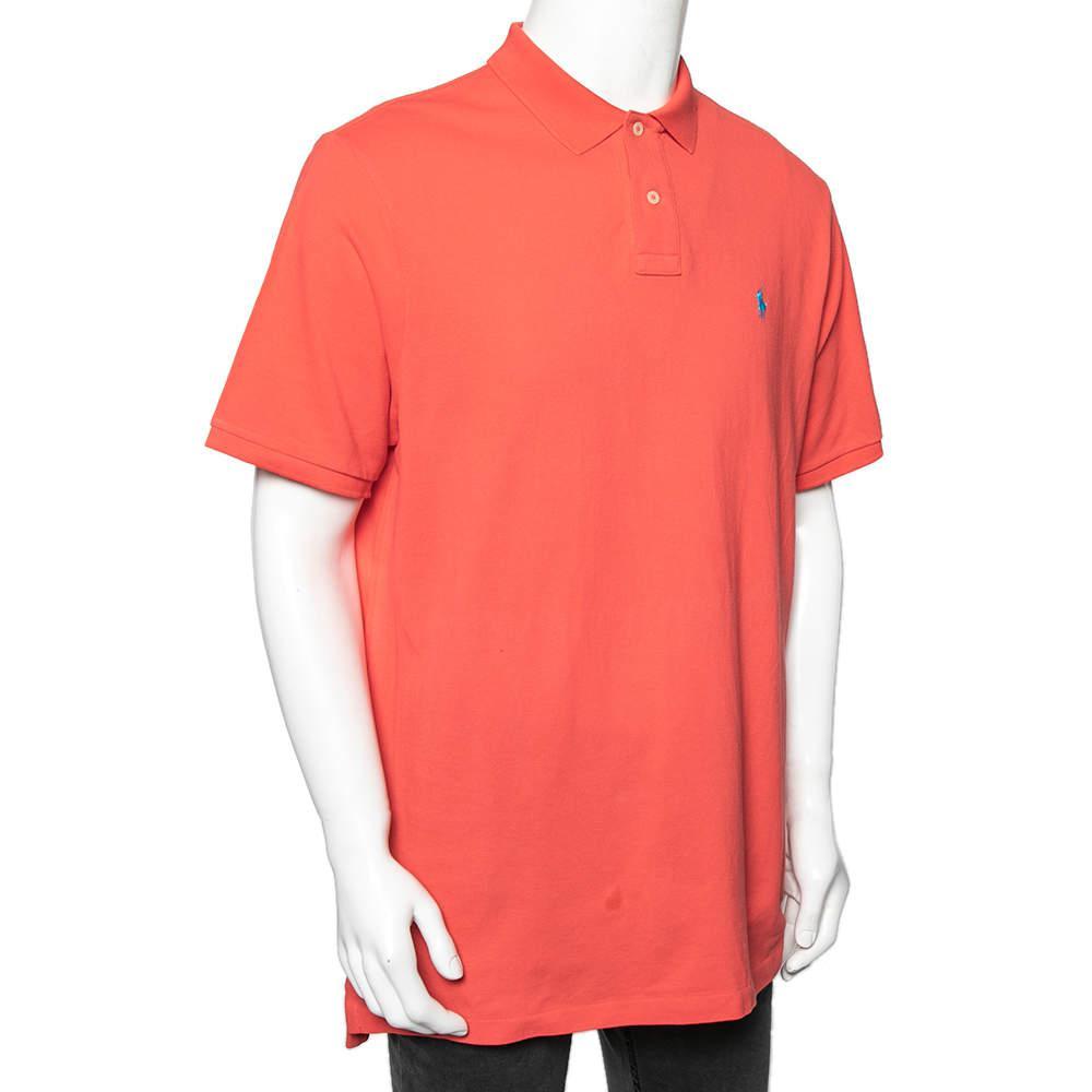 商品[二手商品] Ralph Lauren|Polo Ralph Lauren Pink Cotton Pique Classic Fit Polo T-Shirt XL,价格¥782,第4张图片详细描述