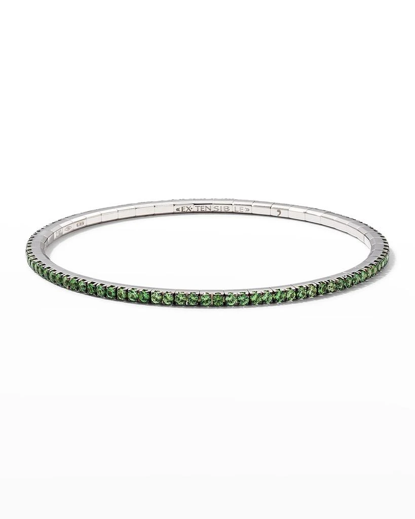 商品EXTENSIBLE|White Gold Stretch Tsavorite with Black Rhodium Tennis Bracelet,价格¥41072,第1张图片