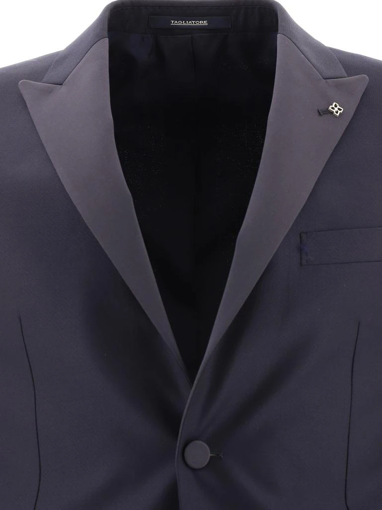 商品TAGLIATORE|Single-Breasted Tailored Suit Suits Blue,价格¥1619,第3张图片详细描述