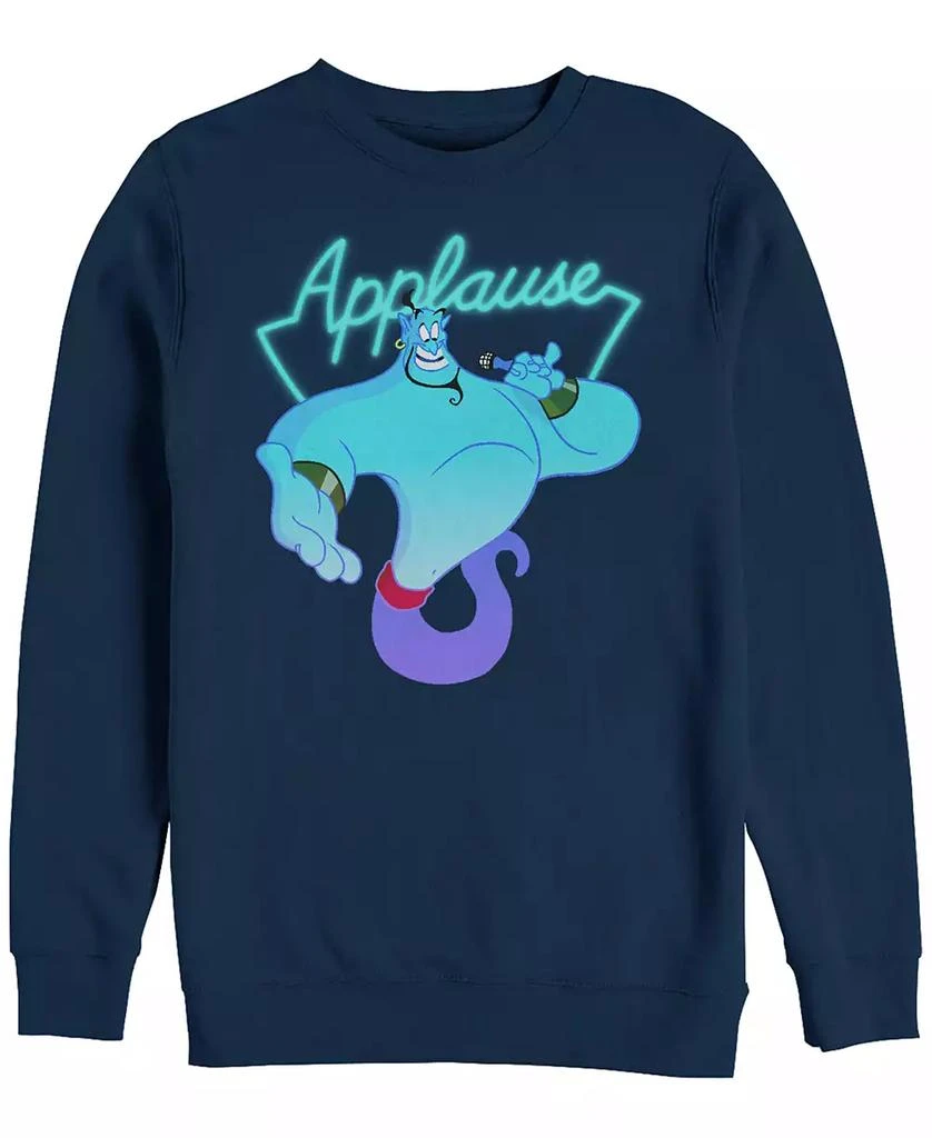 商品Disney|Disney Men's Aladdin Genie Applause Neon Light, Crewneck Fleece,价格¥337,第1张图片