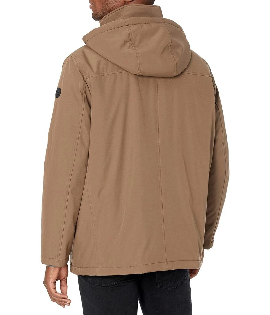商品Calvin Klein|Men's Hooded Rip Stop Water and Wind Resistant Jacket with Fleece Bib,价格¥502,第2张图片详细描述