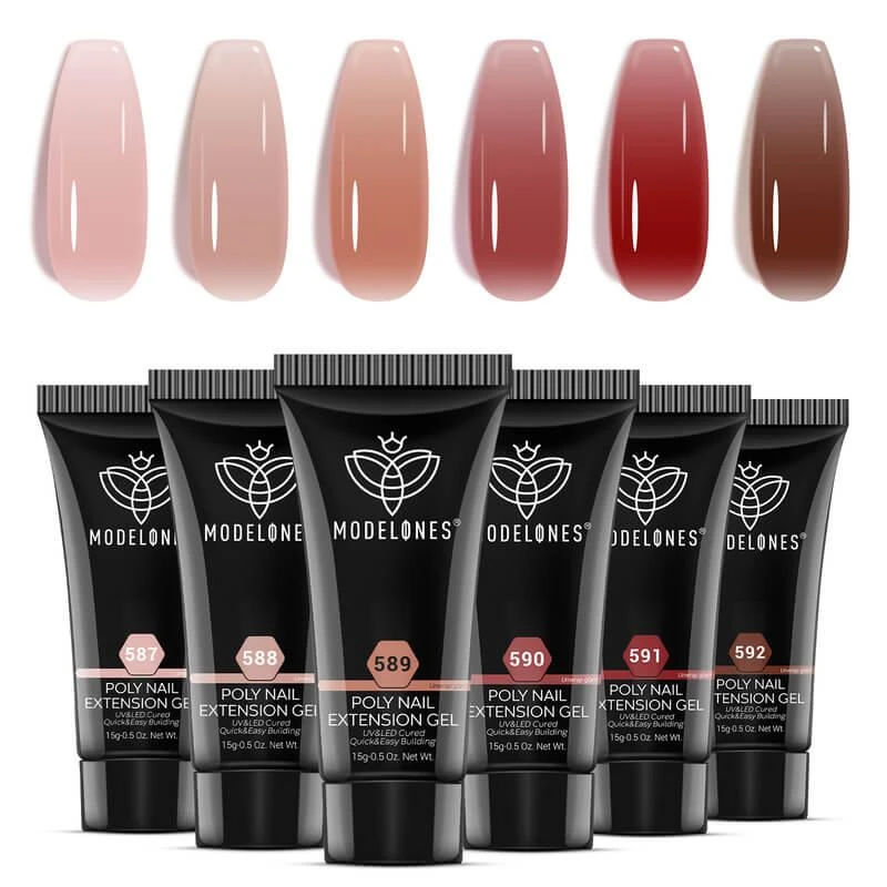 商品[国内直发] MODELONES|Cherry Kiss - 6 Shades Poly Nail Gel Set,价格¥189,第1张图片