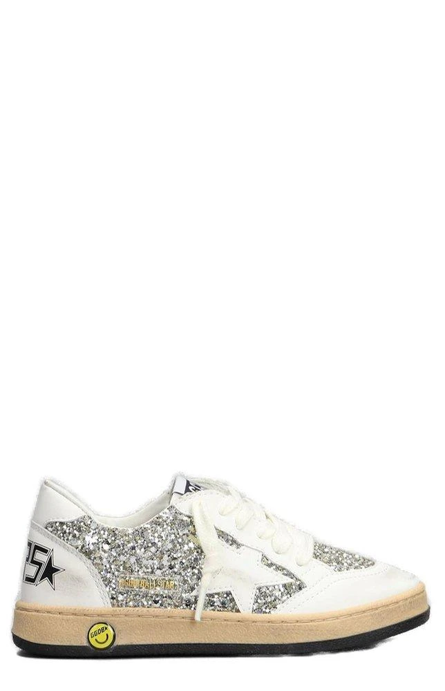 商品Golden Goose|Golden Goose Kids Ball Star Glittery Lace-Up Sneakers,价格¥1429,第1张图片