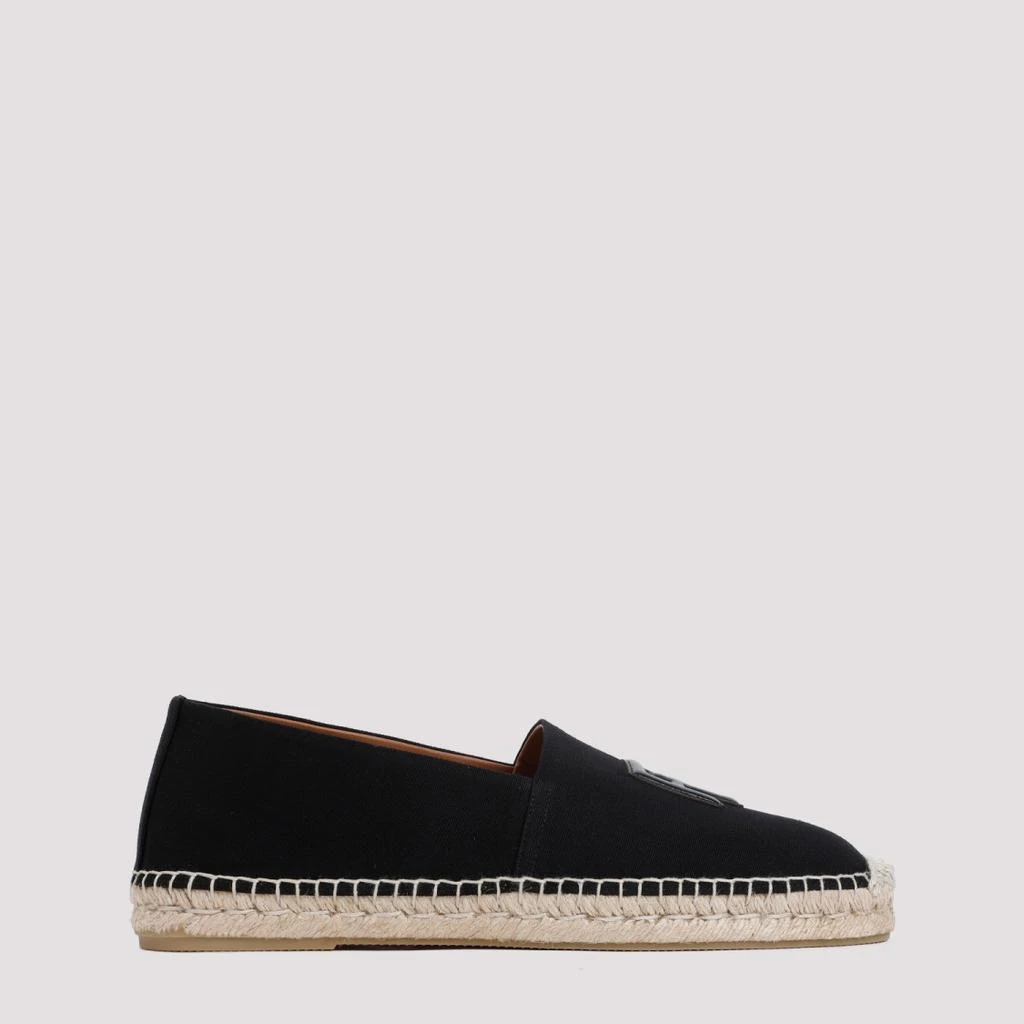 商品Ralph Lauren|Black Canvas Flat Espadrilles,价格¥2446,第2张图片详细描述