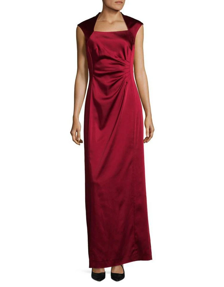 商品Tahari|Squareneck Column Gown,价格¥866,第1张图片