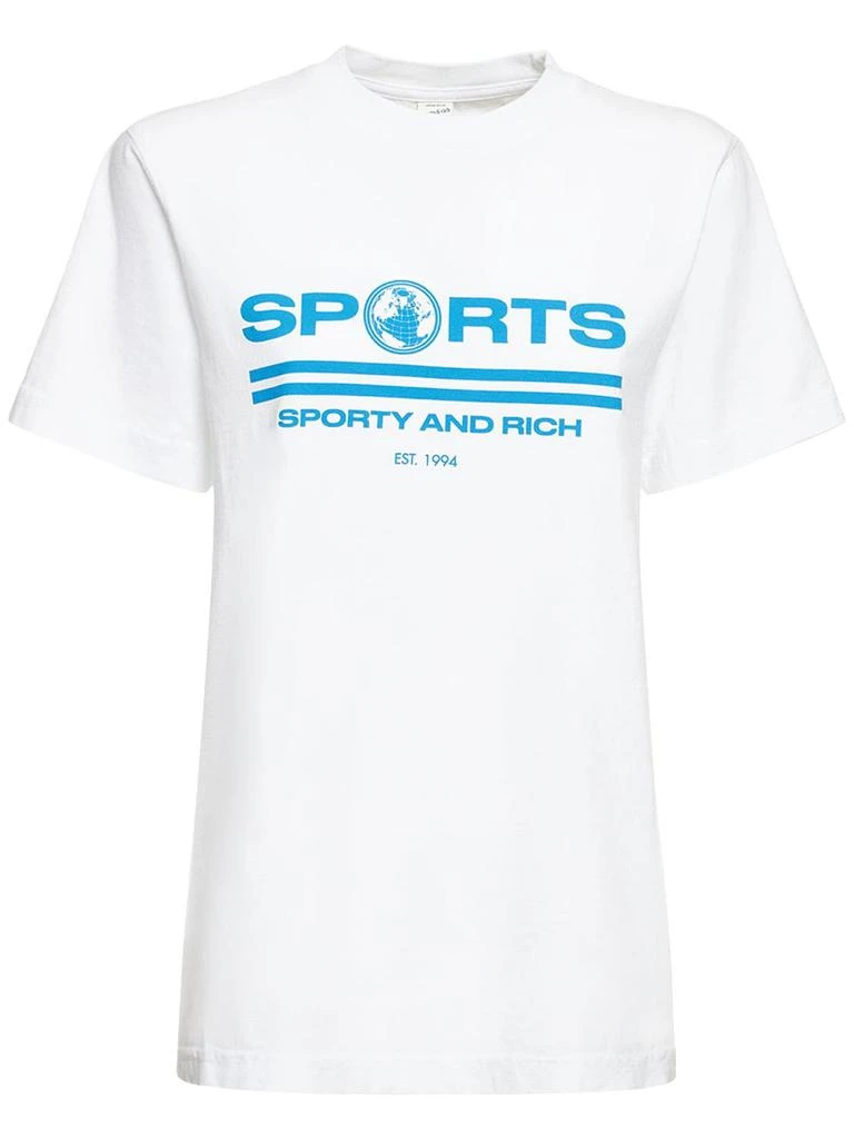 商品Sporty & Rich|Sports Cotton T-shirt,价格¥447,第1张图片