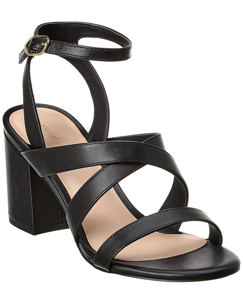 商品Stuart Weitzman|Stuart Weitzman Ave Ankle 75 Leather Sandal,价格¥700,第1张图片