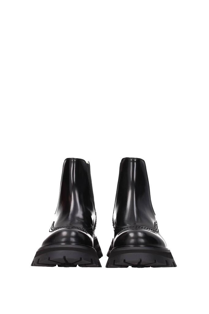 商品Alexander McQueen|Ankle boots Leather Black,价格¥2532,第5张图片详细描述