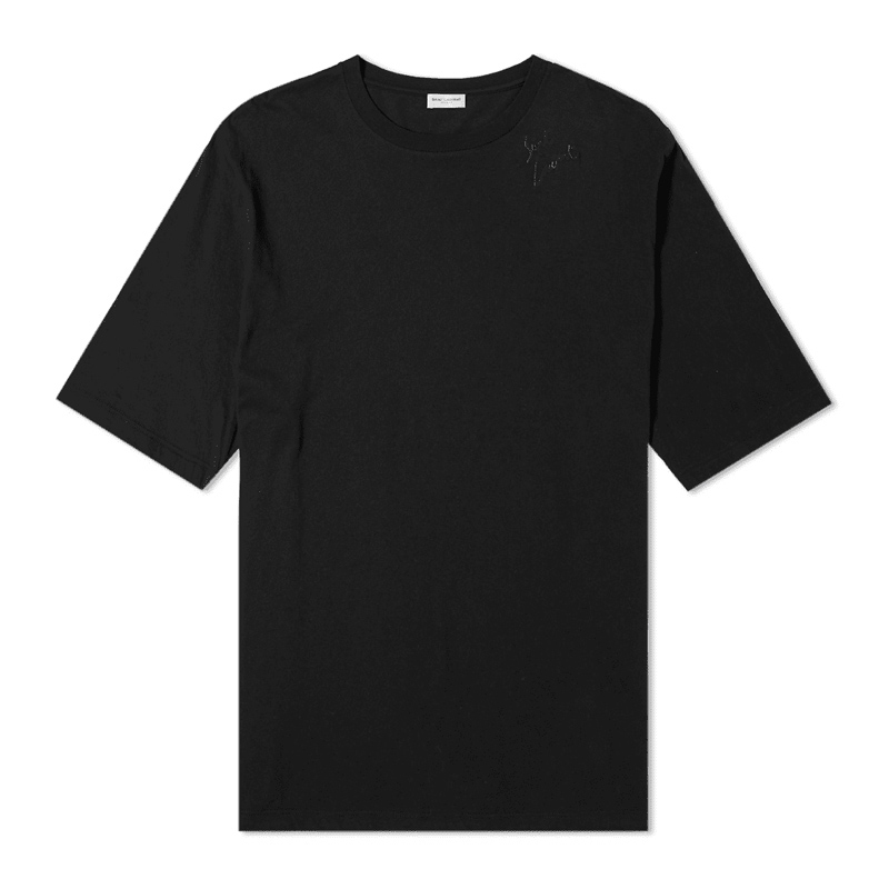 SAINT LAURENT 男士黑色T恤 533416-YB2WS-1001商品第2张图片规格展示