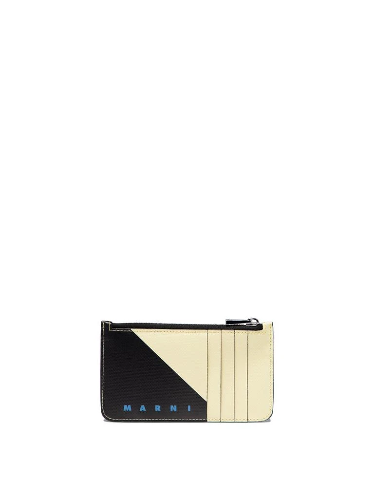 商品Marni|Bicolour Card Holder Wallets & Card Holders Black,价格¥1604,第1张图片