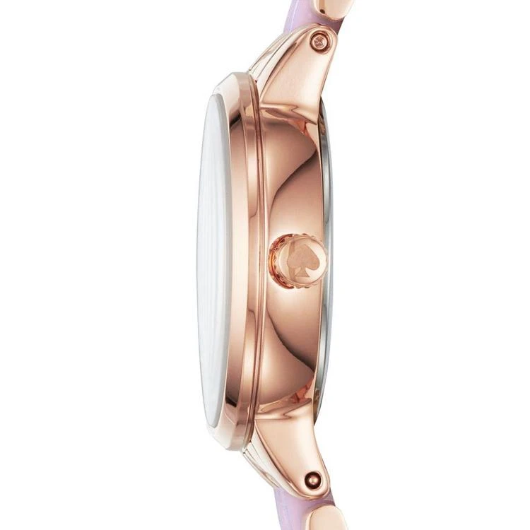 商品Kate Spade|Women's Mini Monterey Rose Gold-Tone Stainless Steel and Blush Pink Acetate Bracelet Watch 24mm KSW1265,价格¥1242,第2张图片详细描述