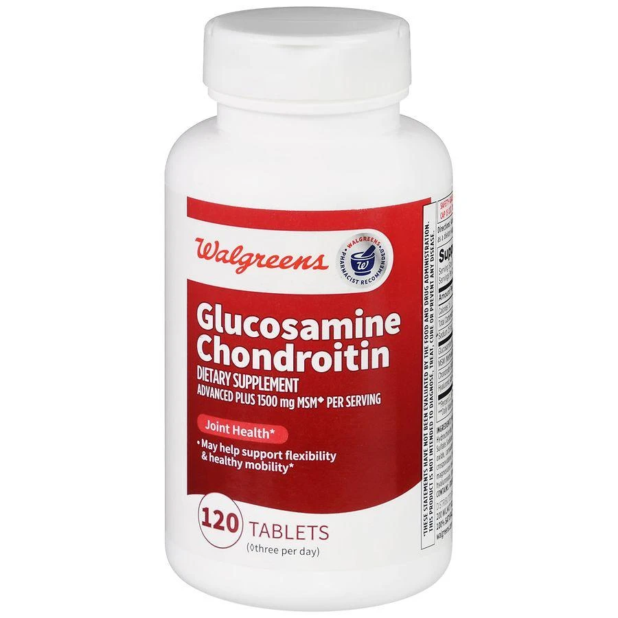 商品Walgreens|Glucosamine Chondroitin Advanced Plus 1500 mg MSM Tablets (40 days),价格¥199,第1张图片